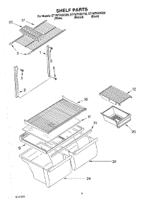 05 - Shelf, Optional parts for Whirlpool Refrigerator ET1WTKXKQ00 from AppliancePartsPros.com