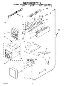12 - Ice Maker, Optional parts for Whirlpool Refrigerator 7GD27DIXHT01 from AppliancePartsPros.com
