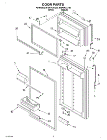 02 - Door parts for Whirlpool Refrigerator ET8FTKXKT00 from AppliancePartsPros.com