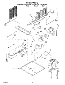 04 - Unit parts for Whirlpool Refrigerator ET8WTKXKB00 from AppliancePartsPros.com