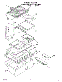 05 - Shelf, Optional parts for Whirlpool Refrigerator ET9FTKXKT00 from AppliancePartsPros.com