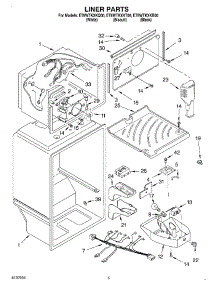 03 - Liner parts for Whirlpool Refrigerator ET8WTKXKT00 from AppliancePartsPros.com