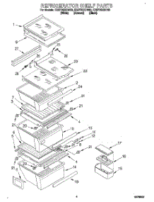 03 - Refrigerator Shelf parts for Whirlpool Refrigerator ED27DSXDB00 from AppliancePartsPros.com