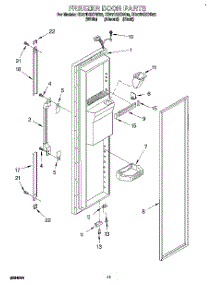 07 - Freezer Door parts for Whirlpool Refrigerator ED27DSXDN03 from AppliancePartsPros.com