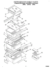 03 - Refrigerator Shelf parts for Whirlpool Refrigerator ED27DSXDW01 from AppliancePartsPros.com
