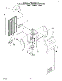 10 - Air Flow parts for Whirlpool Refrigerator ED27DSXDW01 from AppliancePartsPros.com