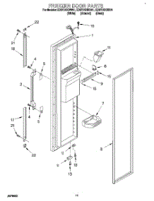 07 - Freezer Door parts for Whirlpool Refrigerator ED27DSXDN01 from AppliancePartsPros.com