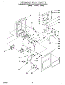08 - Dispenser Front parts for Whirlpool Refrigerator ED27DSXDN01 from AppliancePartsPros.com