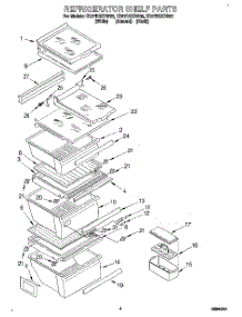 03 - Refrigerator Shelf parts for Whirlpool Refrigerator ED27DSXDW03 from AppliancePartsPros.com