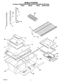 03 - Shelf parts for Whirlpool Refrigerator GR2SHKXKS00 from AppliancePartsPros.com