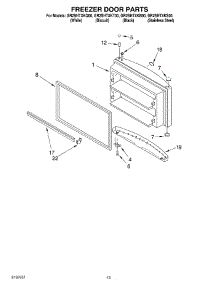 07 - Freezer Door parts for Whirlpool Refrigerator GR2SHTXKT00 from AppliancePartsPros.com