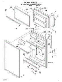 02 - Door parts for Whirlpool Refrigerator ET8WTEXKT00 from AppliancePartsPros.com