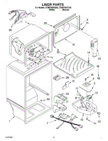 03 - Liner parts for Whirlpool Refrigerator ET8MTMXKT00 from AppliancePartsPros.com