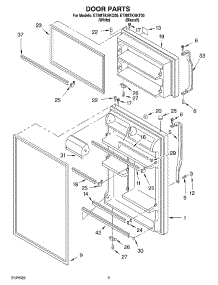 02 - Door Parts parts for Whirlpool Refrigerator ET8MTKXKQ00 from AppliancePartsPros.com