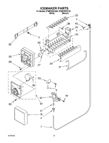 05 - Ice Maker parts for Whirlpool Refrigerator ET8MTMXKQ00 from AppliancePartsPros.com