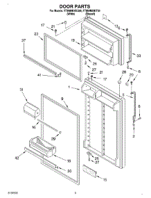 02 - Door parts for Whirlpool Refrigerator ET8NHMXKT00 from AppliancePartsPros.com