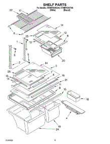 05 - Shelf Parts, Optional Parts parts for Whirlpool Refrigerator ET8MTKXKT00 from AppliancePartsPros.com