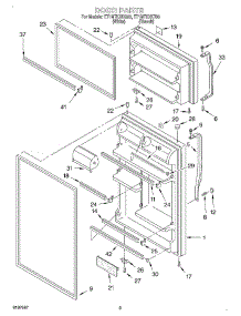 02 - Door parts for Whirlpool Refrigerator ET1MTKXKQ00 from AppliancePartsPros.com