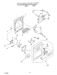 09 - Dispenser Front parts for Whirlpool Refrigerator 6ED22DQXFW03 from AppliancePartsPros.com