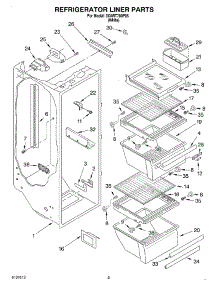 02 - Refrigerator Liner parts for Whirlpool Refrigerator 3XART700F05 from AppliancePartsPros.com