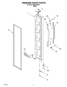 05 - Freezer Door parts for Whirlpool Refrigerator 3XART700F05 from AppliancePartsPros.com