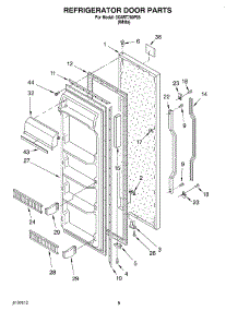 06 - Refrigerator Door parts for Whirlpool Refrigerator 3XART700F05 from AppliancePartsPros.com