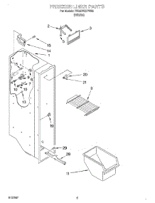 03 - Freezer Liner parts for Whirlpool Refrigerator 7ED20TQXFW05 from AppliancePartsPros.com