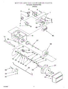 05 - Motor And Ice Container parts for Whirlpool Refrigerator 7ED20TQXFW05 from AppliancePartsPros.com