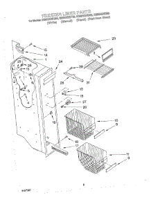 04 - Freezer Liner parts for Whirlpool Refrigerator GS5SHGXKT00 from AppliancePartsPros.com