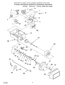 05 - Motor And Ice Container parts for Whirlpool Refrigerator GS5SHGXKT00 from AppliancePartsPros.com