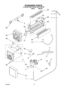 12 - Ice Maker, Optional parts for Whirlpool Refrigerator ED5FTGXKQ00 from AppliancePartsPros.com