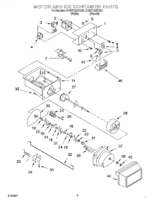 05 - Motor And Ice Container parts for Whirlpool Refrigerator ED5NTQXKQ00 from AppliancePartsPros.com