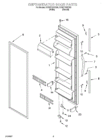 06 - Refrigerator Door parts for Whirlpool Refrigerator ED5NTQXKQ00 from AppliancePartsPros.com