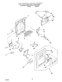 08 - Dispenser Front parts for Whirlpool Refrigerator ED5NTQXKQ00 from AppliancePartsPros.com