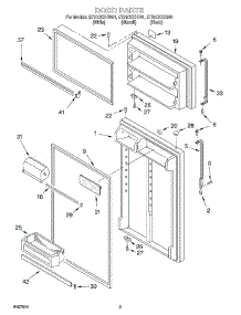 02 - Door parts for Whirlpool Refrigerator ET21CKXHT01 from AppliancePartsPros.com