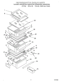 03 - Refrigerator Shelf parts for Whirlpool Refrigerator GS5SHGXKS00 from AppliancePartsPros.com