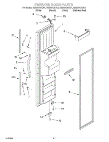07 - Freezer Door parts for Whirlpool Refrigerator GS6SHAXKQ01 from AppliancePartsPros.com