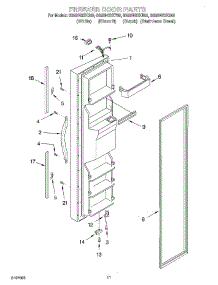 07 - Freezer Door parts for Whirlpool Refrigerator GS5SHGXKQ00 from AppliancePartsPros.com