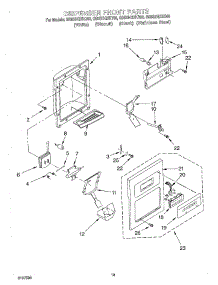 08 - Dispenser Front parts for Whirlpool Refrigerator GS5SHGXKQ00 from AppliancePartsPros.com