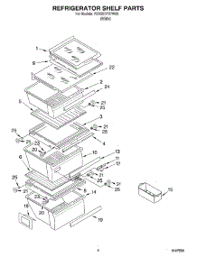 03 - Refrigerator Shelf parts for Whirlpool Refrigerator 7GD22DFXFW03 from AppliancePartsPros.com