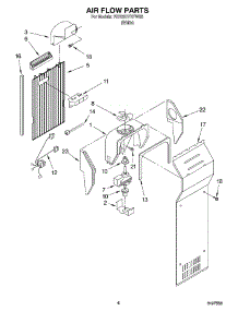 05 - Air Flow parts for Whirlpool Refrigerator 7GD22DFXFW03 from AppliancePartsPros.com