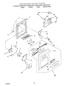 08 - Dispenser Front parts for Whirlpool Refrigerator GS6SHAXKT01 from AppliancePartsPros.com