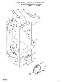 02 - Refrigerator Liner parts for Whirlpool Refrigerator ED5NTQXKT00 from AppliancePartsPros.com
