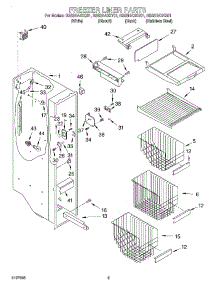 04 - Freezer Liner parts for Whirlpool Refrigerator GS6SHAXKB01 from AppliancePartsPros.com