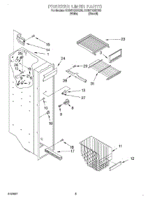 04 - Freezer Liner parts for Whirlpool Refrigerator ED5NTQXKT00 from AppliancePartsPros.com