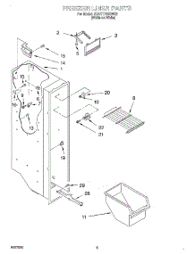 03 - Freezer Liner parts for Whirlpool Refrigerator 3XART730GW02 from AppliancePartsPros.com