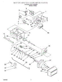 04 - Motor And Ice Container parts for Whirlpool Refrigerator 3XART730GW02 from AppliancePartsPros.com