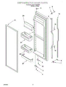 05 - Refrigerator Door parts for Whirlpool Refrigerator 3XART730GW02 from AppliancePartsPros.com