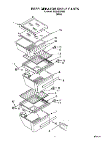 03 - Refrigerator Shelf parts for Whirlpool Refrigerator SS22AEXHW00 from AppliancePartsPros.com