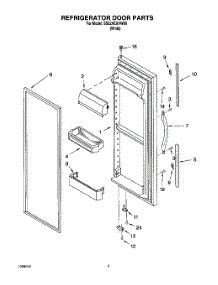06 - Refrigerator Door parts for Whirlpool Refrigerator SS22AEXHW00 from AppliancePartsPros.com